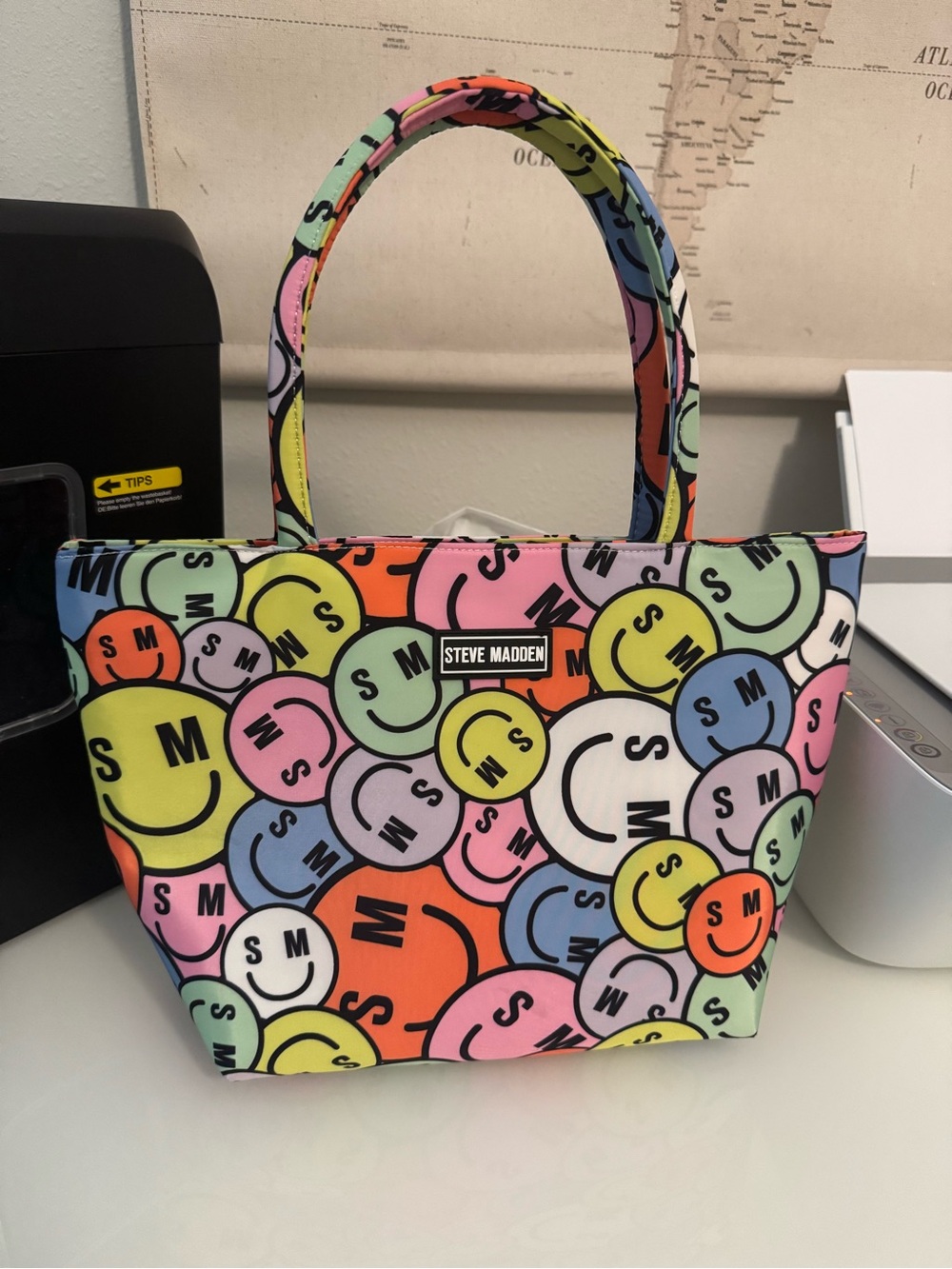 Steve Madden Multicolor Smiley Lunch Bag